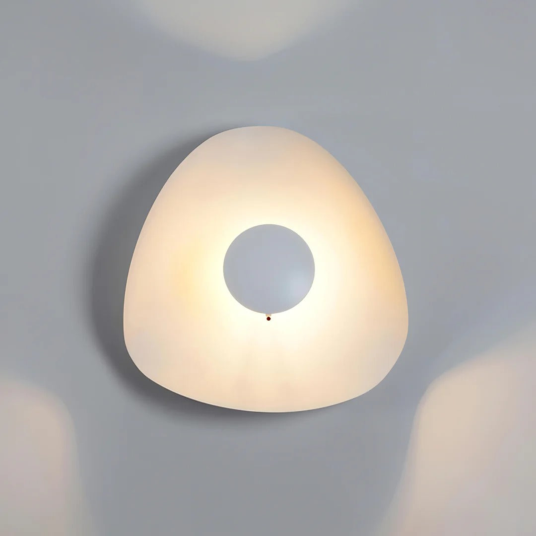 Minimalist Semi-Flush Mount, Curved Disc Integrated LED