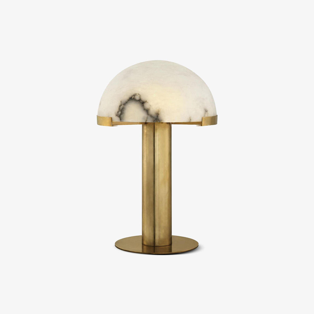 Art Deco Table Lamp with Hemispherical Shade