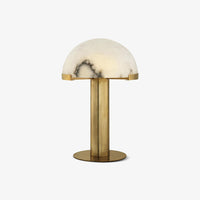 Art Deco Table Lamp with Hemispherical Shade