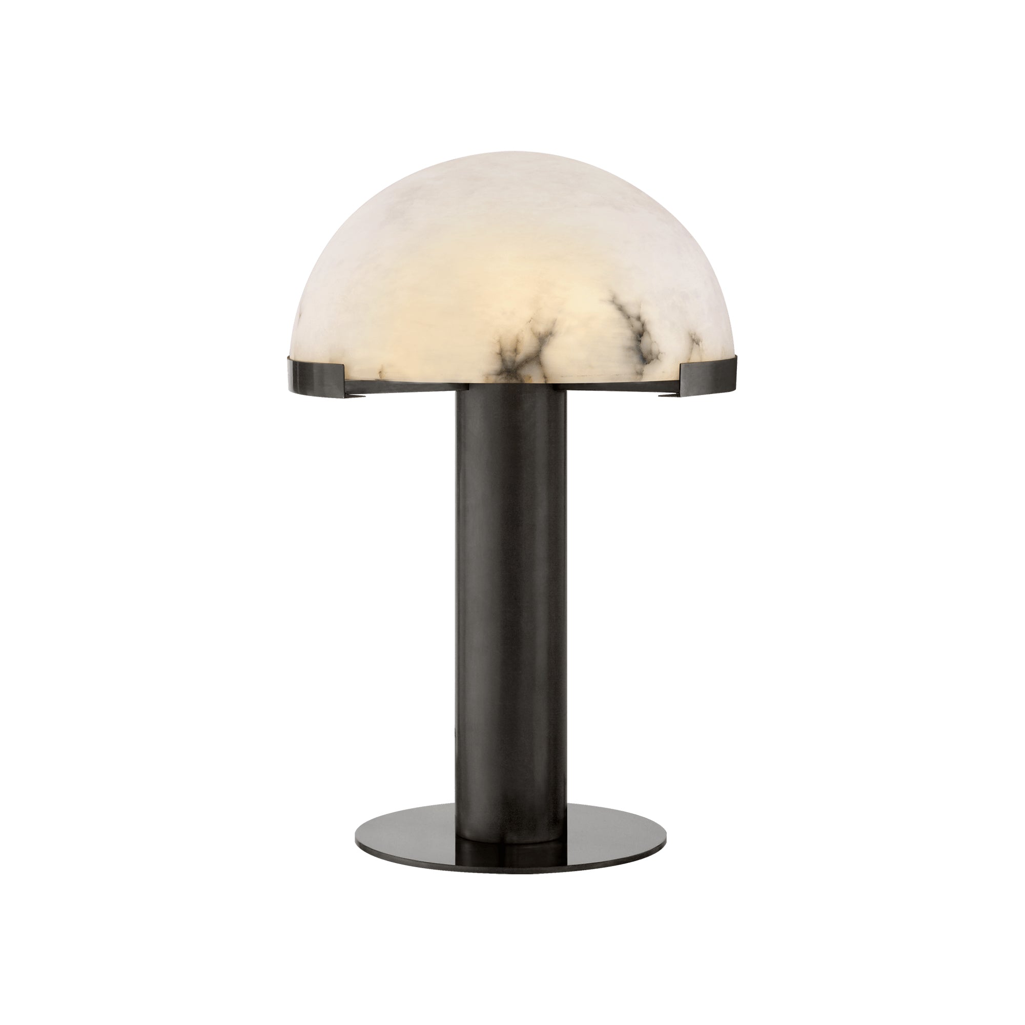 Art Deco Table Lamp with Hemispherical Shade