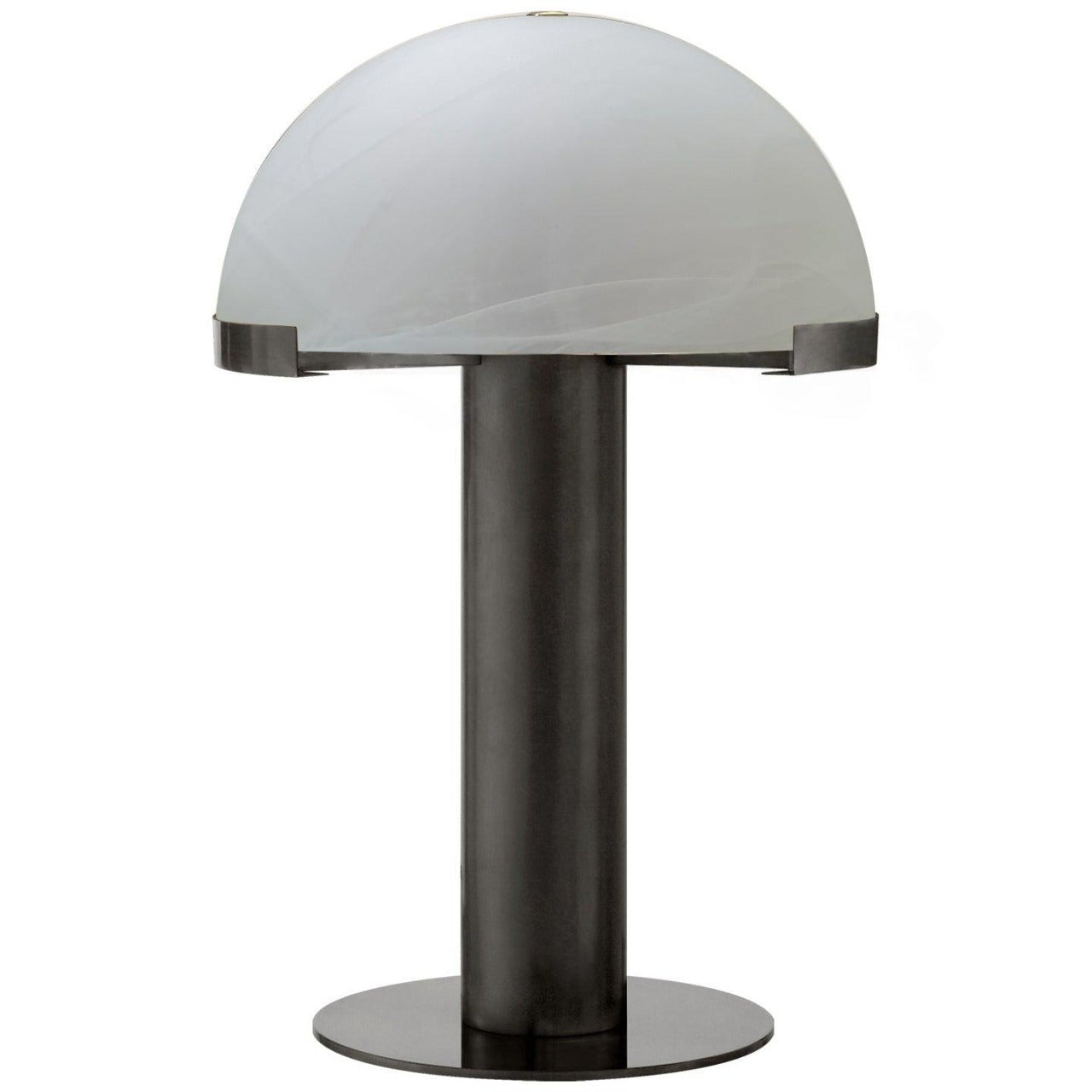Art Deco Table Lamp with Hemispherical Shade