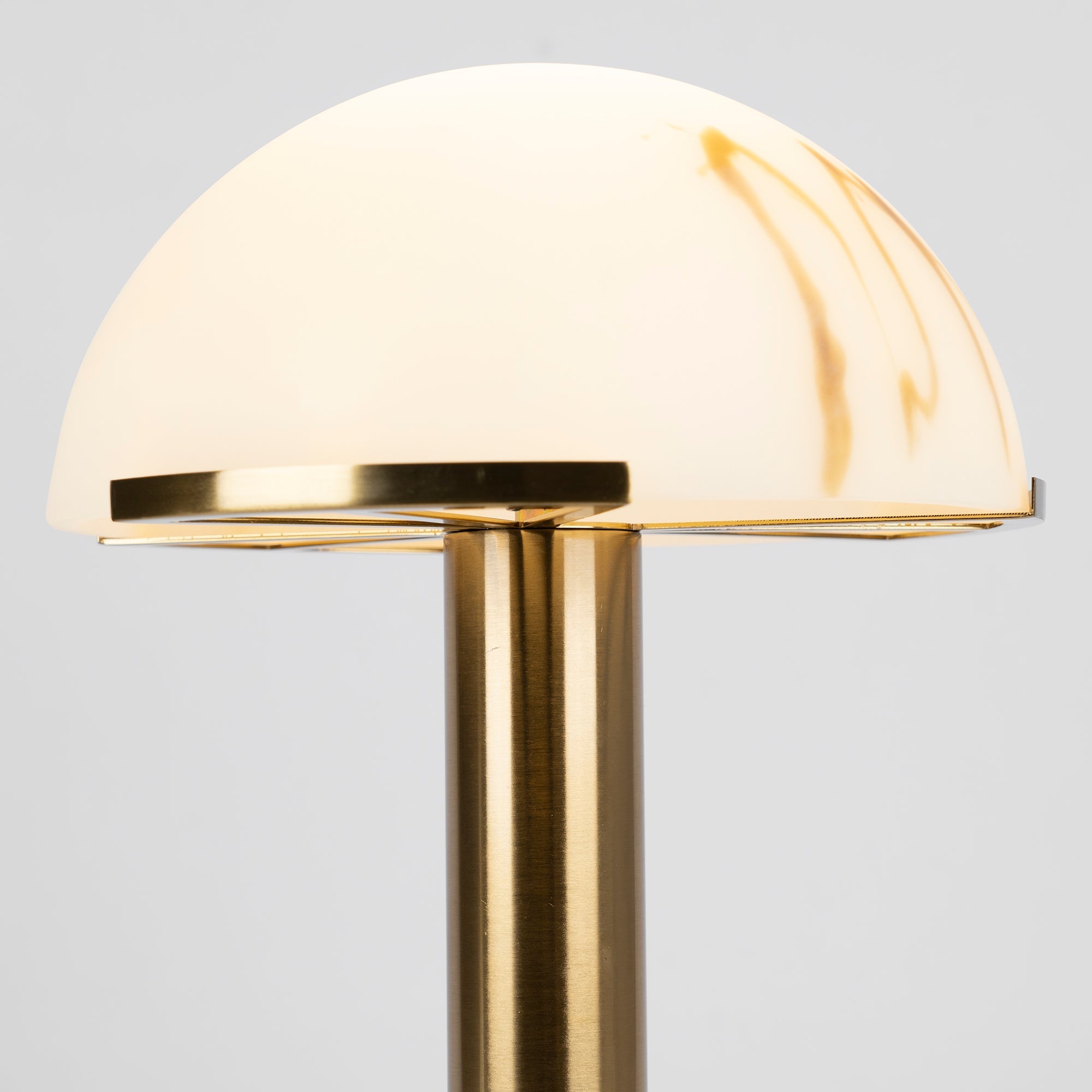 Art Deco Table Lamp with Hemispherical Shade