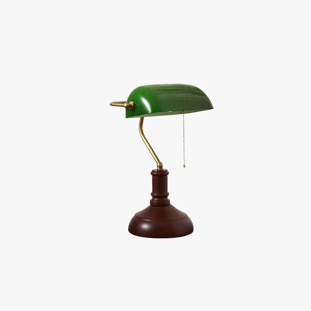 Vintage Table Lamp featuring Curved Dome Shade