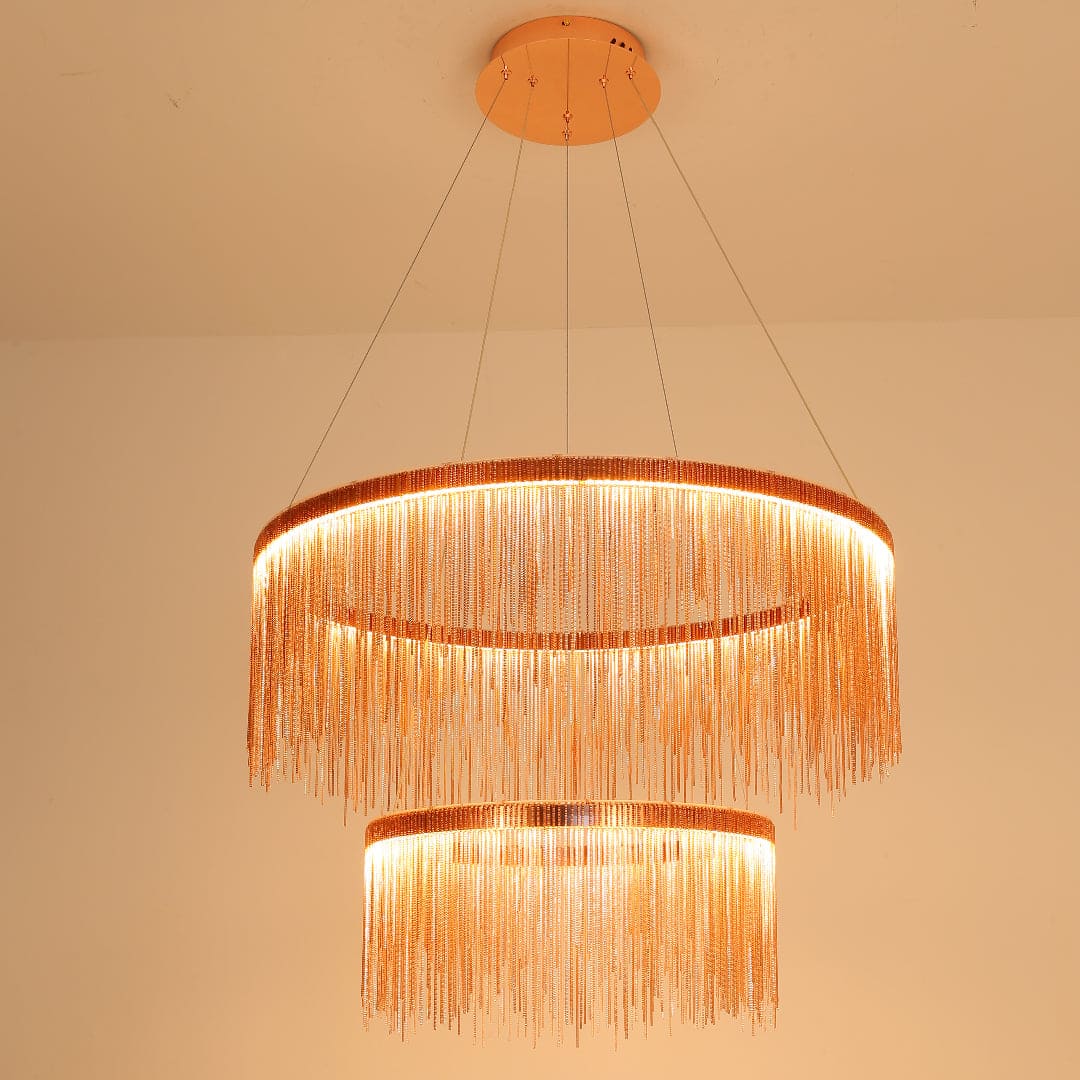 Circular Chandelier - Modern Art Deco Elegance