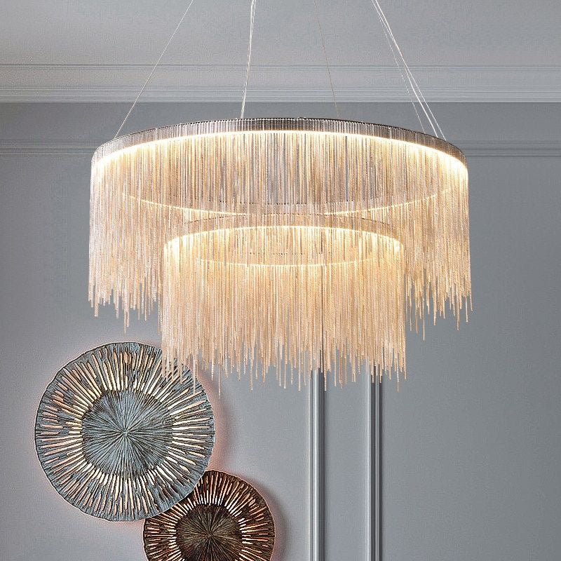 Circular Chandelier - Modern Art Deco Elegance