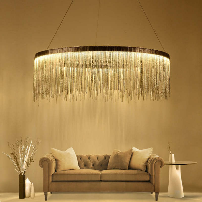 Circular Chandelier - Modern Art Deco Elegance