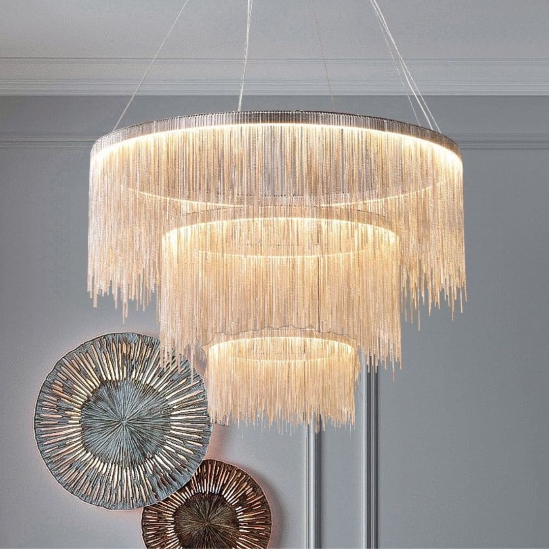 Circular Chandelier - Modern Art Deco Elegance