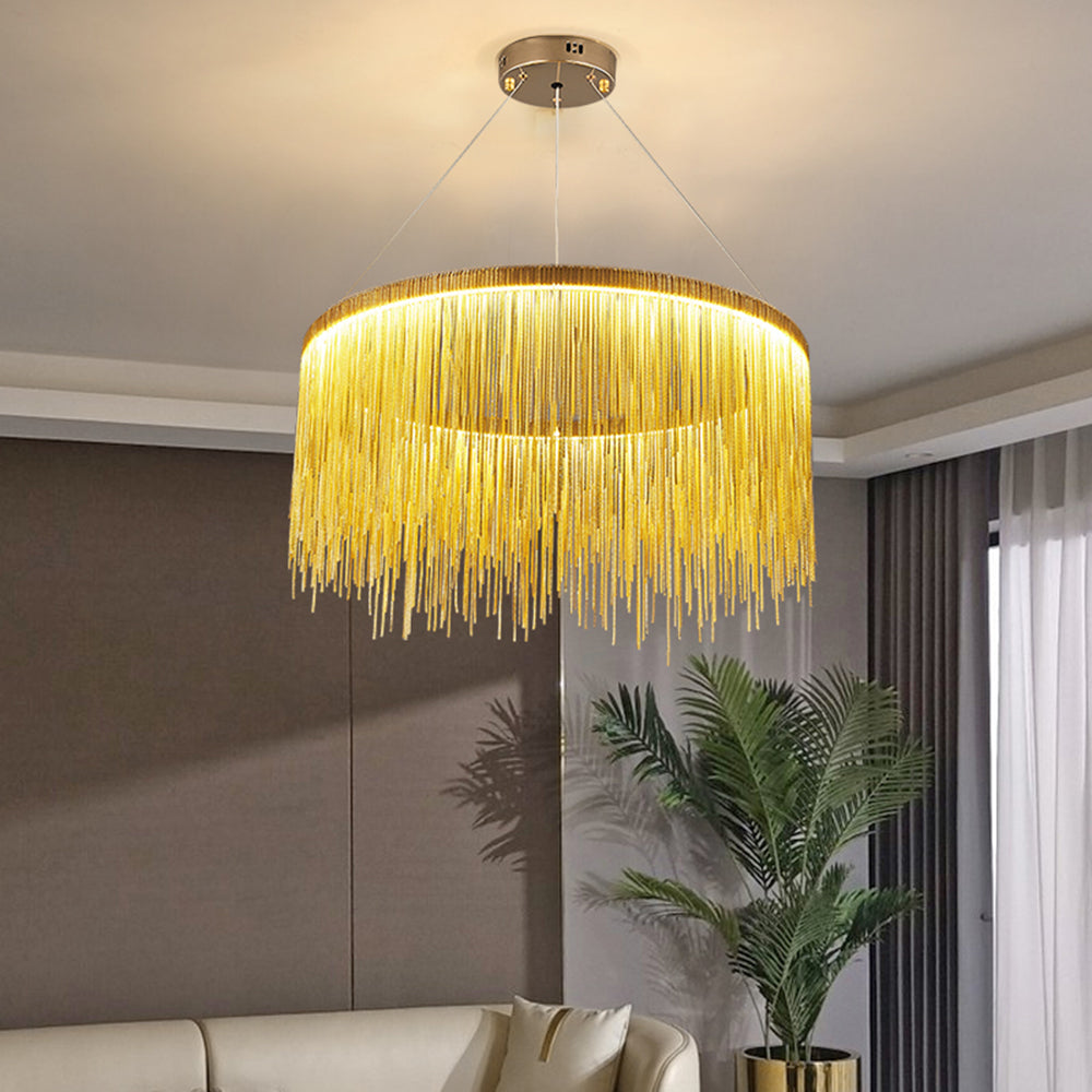 Circular Chandelier - Modern Art Deco Elegance
