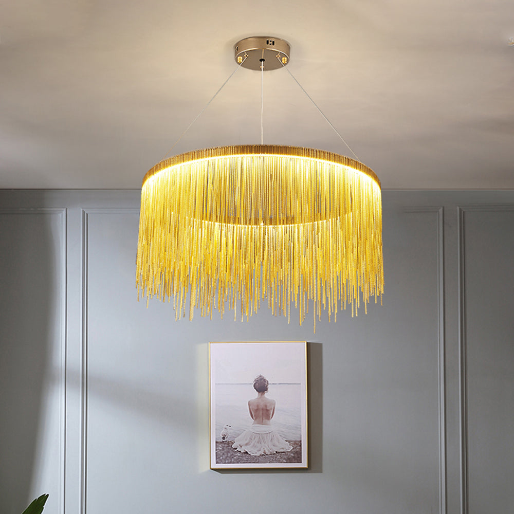 Circular Chandelier - Modern Art Deco Elegance