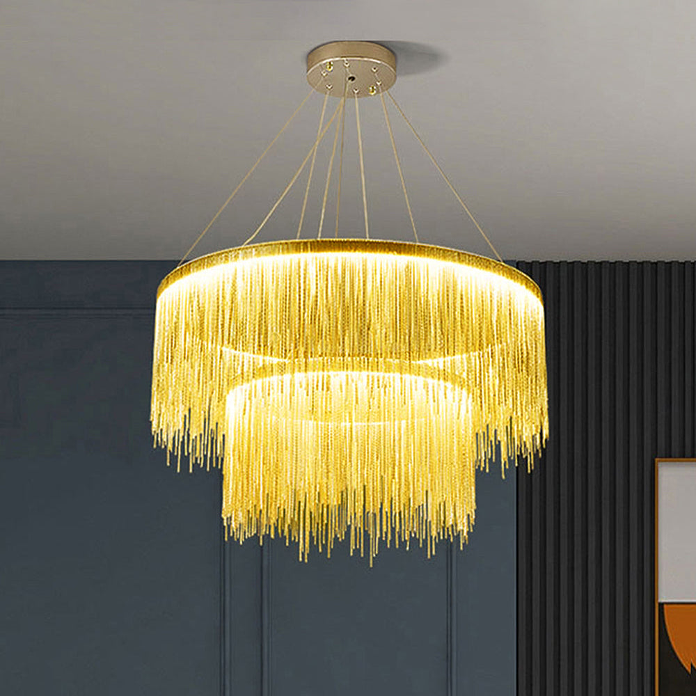 Circular Chandelier - Modern Art Deco Elegance
