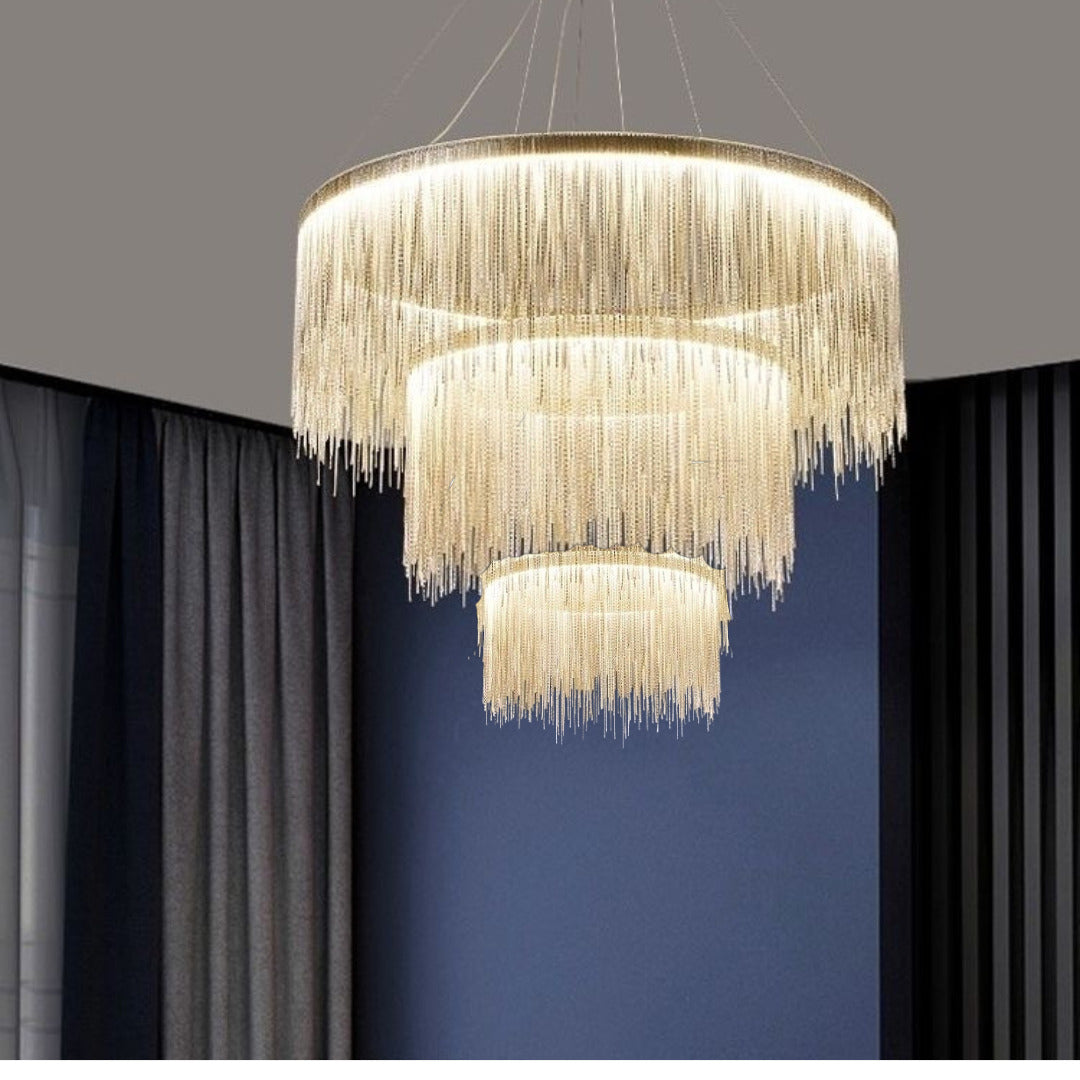 Circular Chandelier - Modern Art Deco Elegance