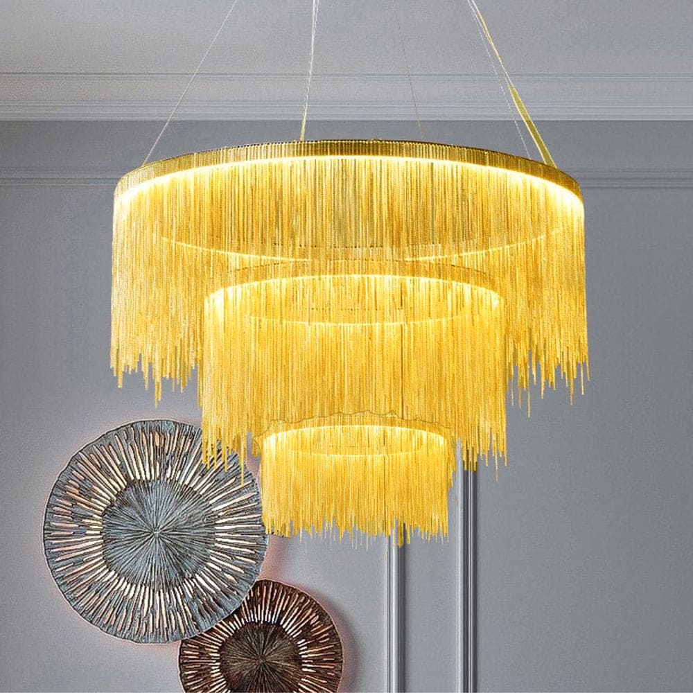 Circular Chandelier - Modern Art Deco Elegance