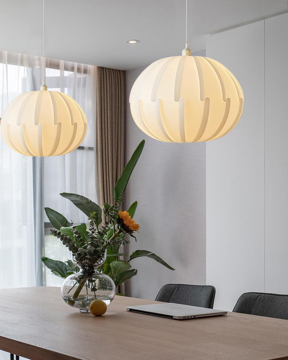 Scandinavian Spherical Pendant Light – Curved Elements