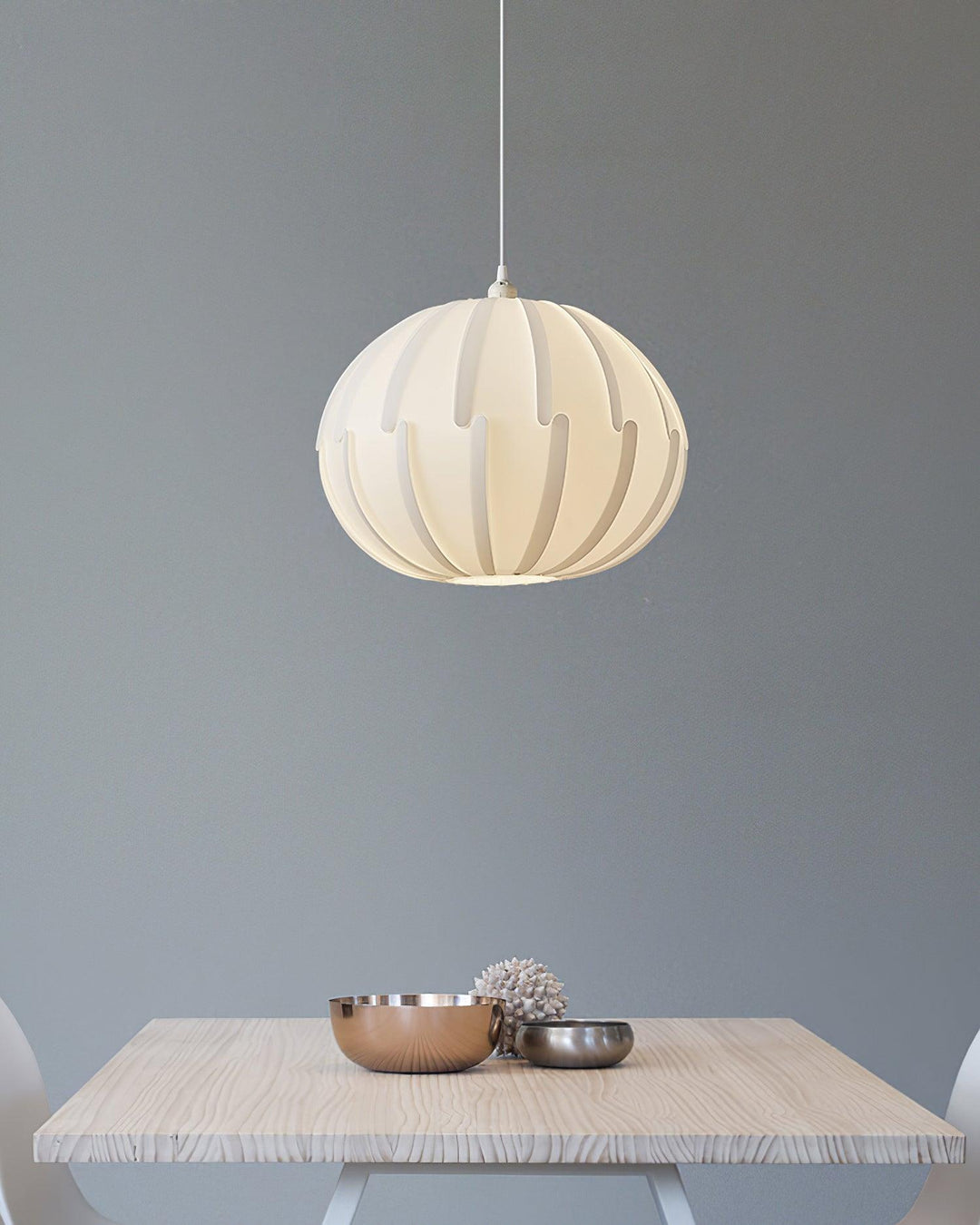 Scandinavian Spherical Pendant Light – Curved Elements
