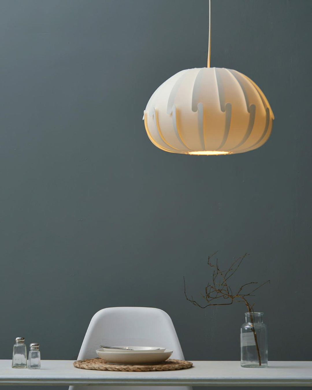 Scandinavian Spherical Pendant Light – Curved Elements