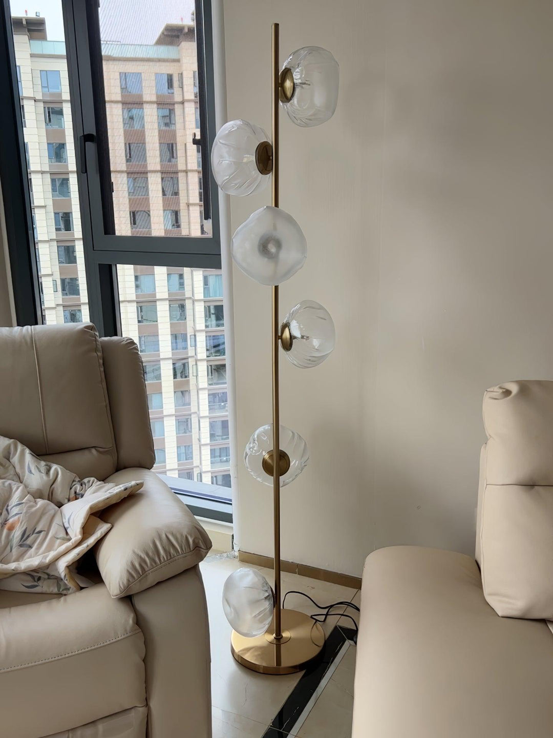Contemporary Multi-Head Layered Disc Floor Lamp