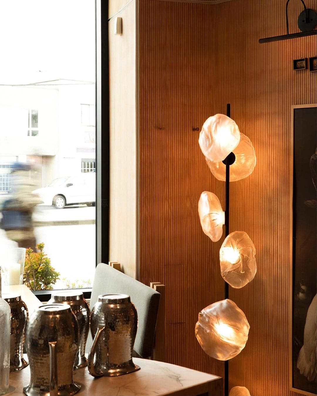 Contemporary Multi-Head Layered Disc Floor Lamp