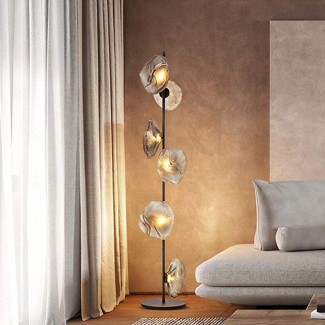 Contemporary Multi-Head Layered Disc Floor Lamp