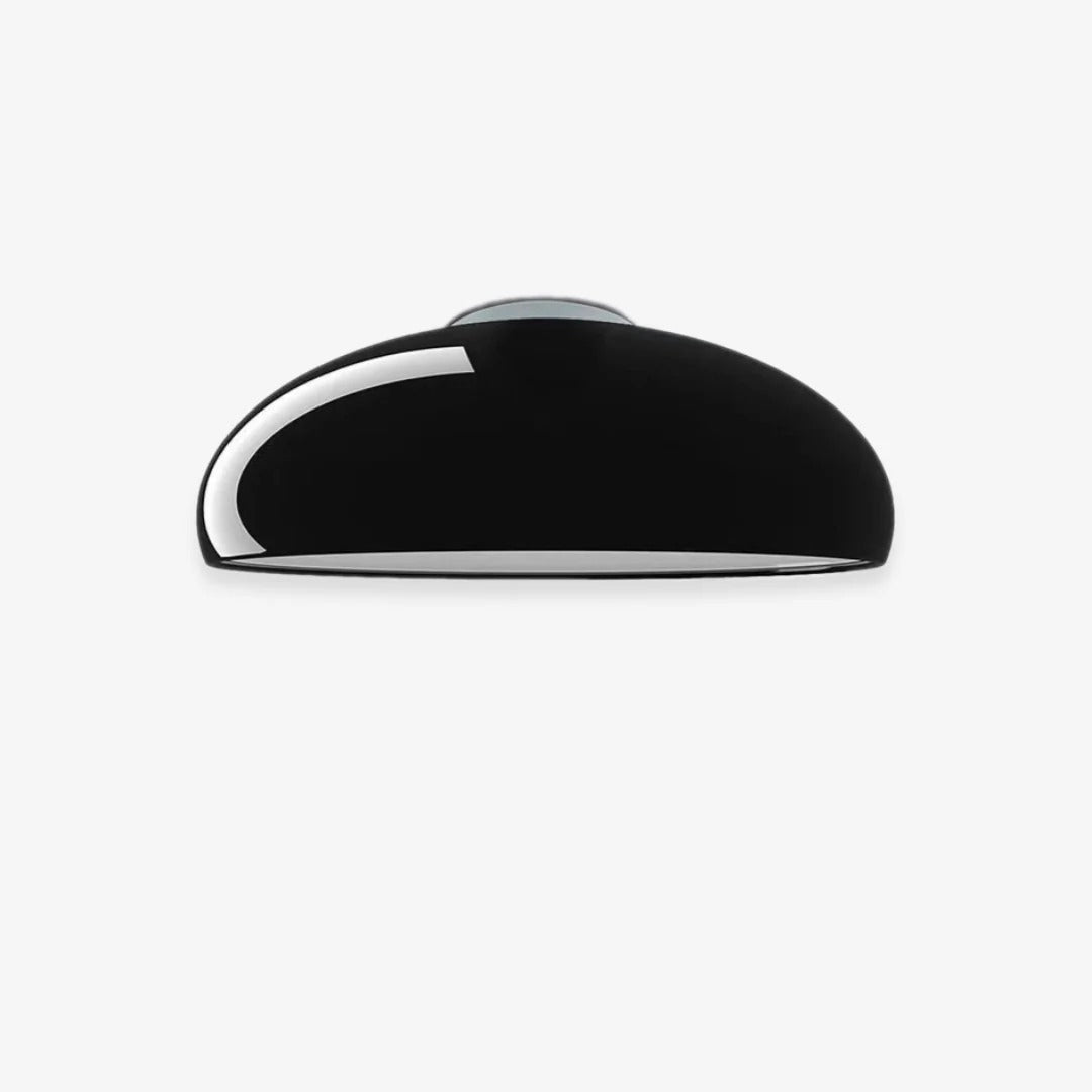 Retro-styled convex dome flush mount light fixture