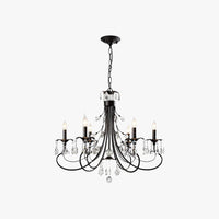 Elegant Multi-Arm Chandelier & Crystal Candle Holders