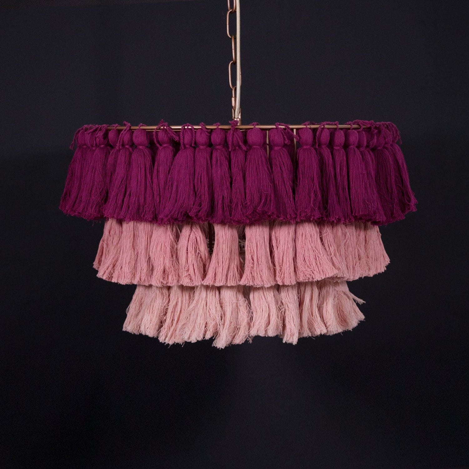Boho Tiered Chandelier Featuring Layered Fringe