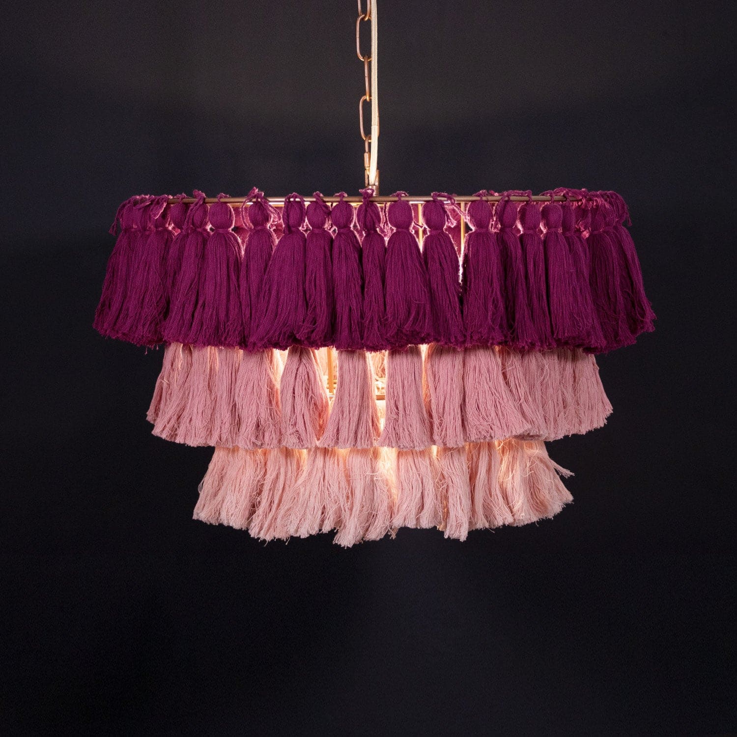 Boho Tiered Chandelier Featuring Layered Fringe