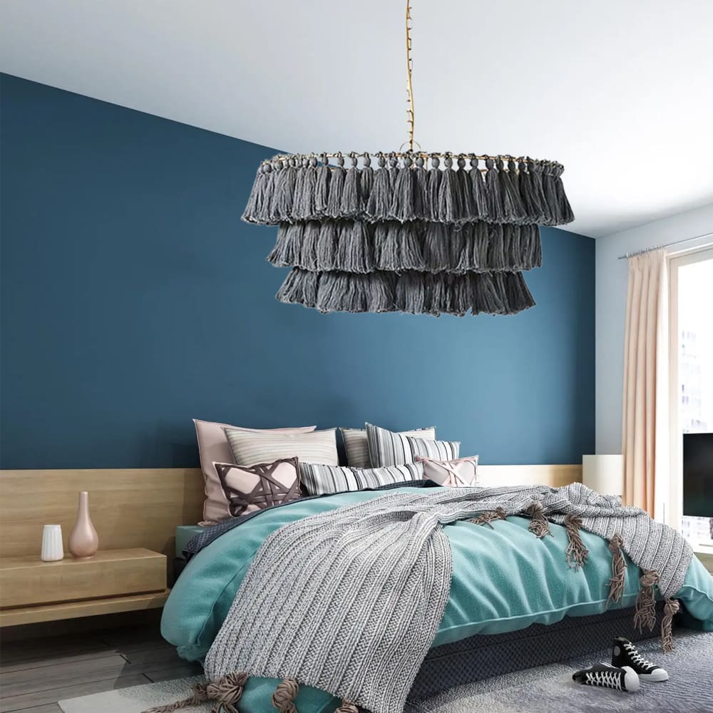 Boho Tiered Chandelier Featuring Layered Fringe