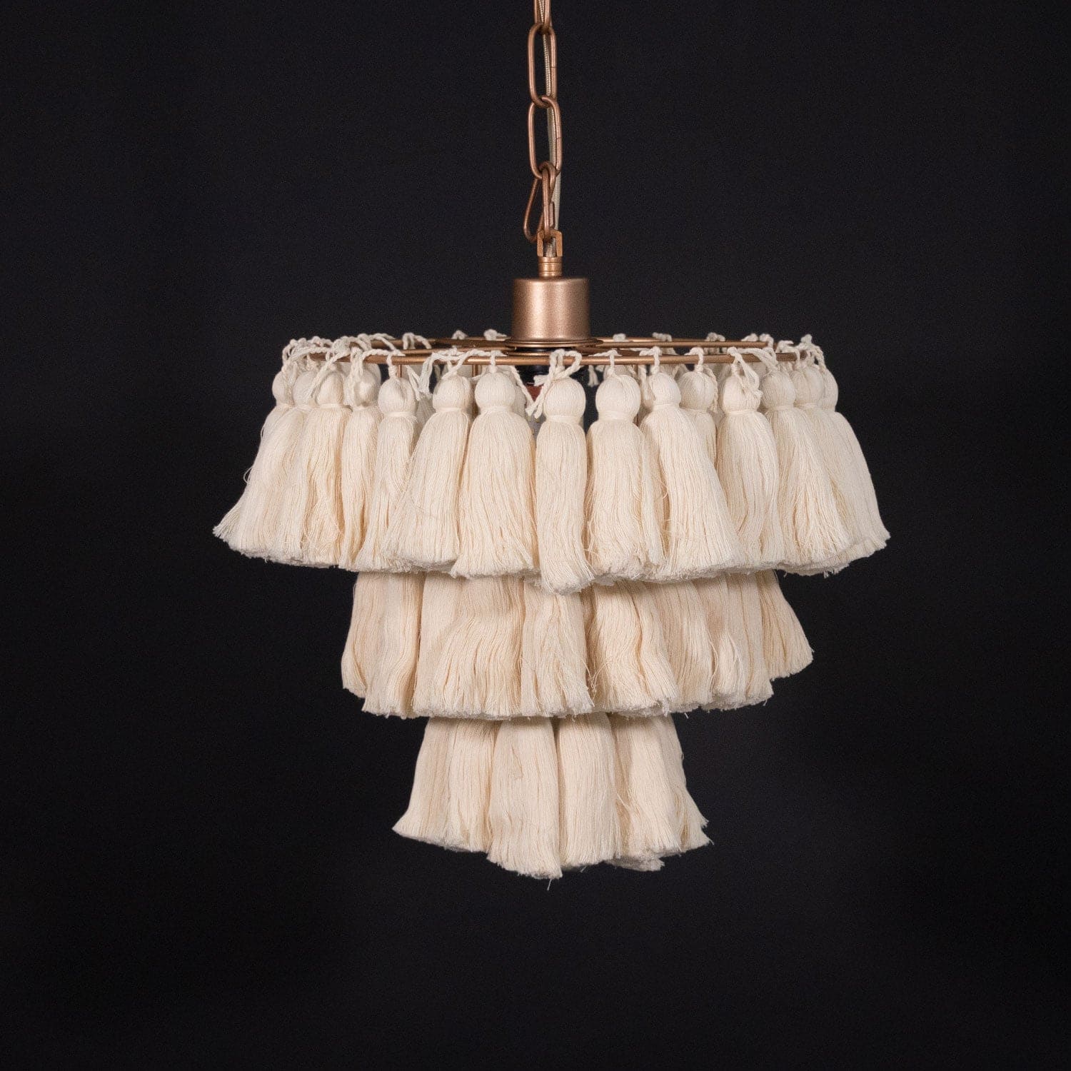 Boho Tiered Chandelier Featuring Layered Fringe