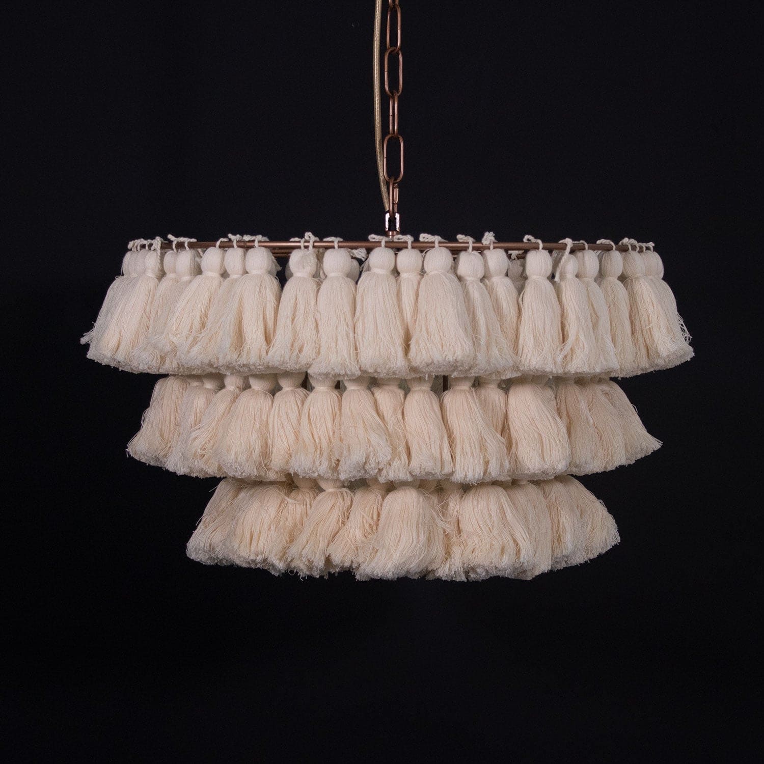 Boho Tiered Chandelier Featuring Layered Fringe