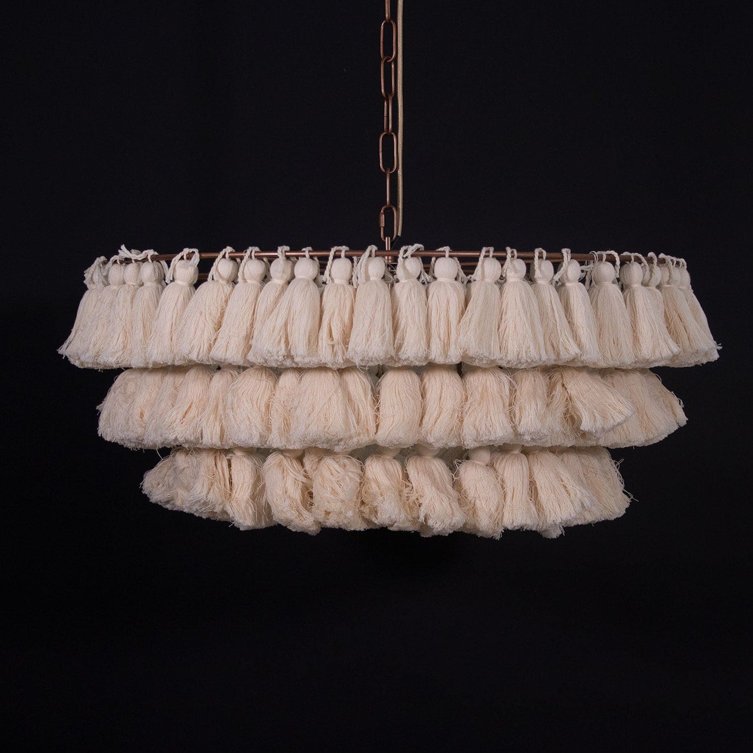 Boho Tiered Chandelier Featuring Layered Fringe