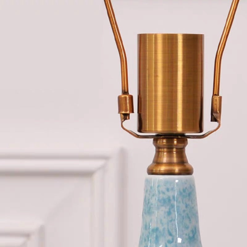 Contemporary Table Lamp with Smooth Drum Shade