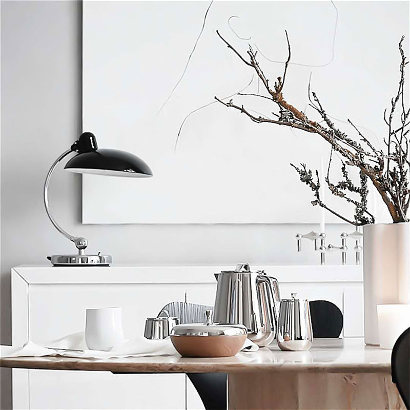 Mid-Century Modern Table Lamp – Dome & Curved