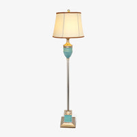 Traditional Floor Lamp with Slender Conical Shade