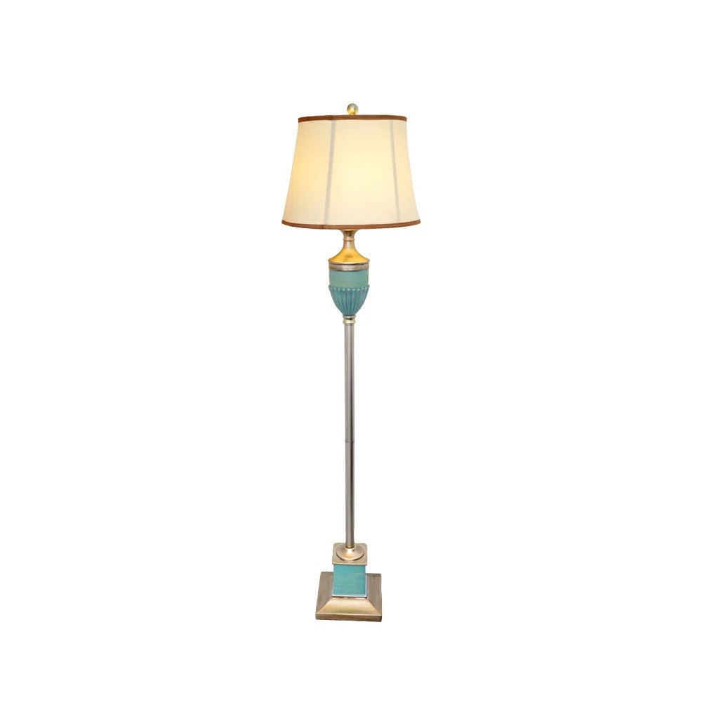 Traditional Floor Lamp with Slender Conical Shade