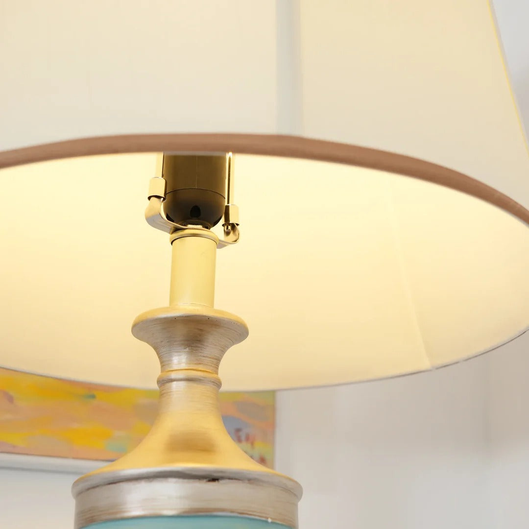 Traditional Floor Lamp with Slender Conical Shade