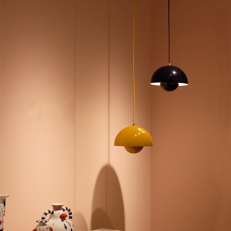 Minimalist Hemispherical Pendant Light Fixture