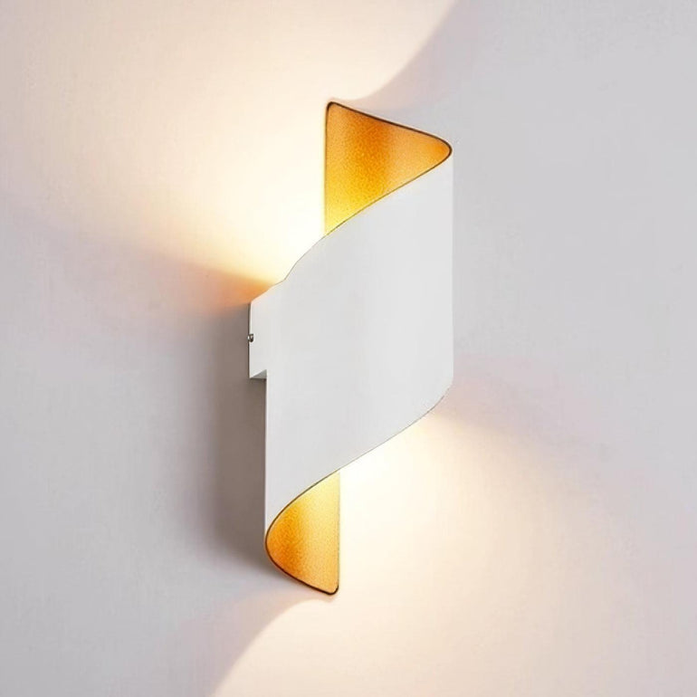Spiral Minimalist Wall Sconce with integrated LED