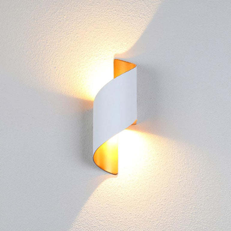 Spiral Minimalist Wall Sconce with integrated LED