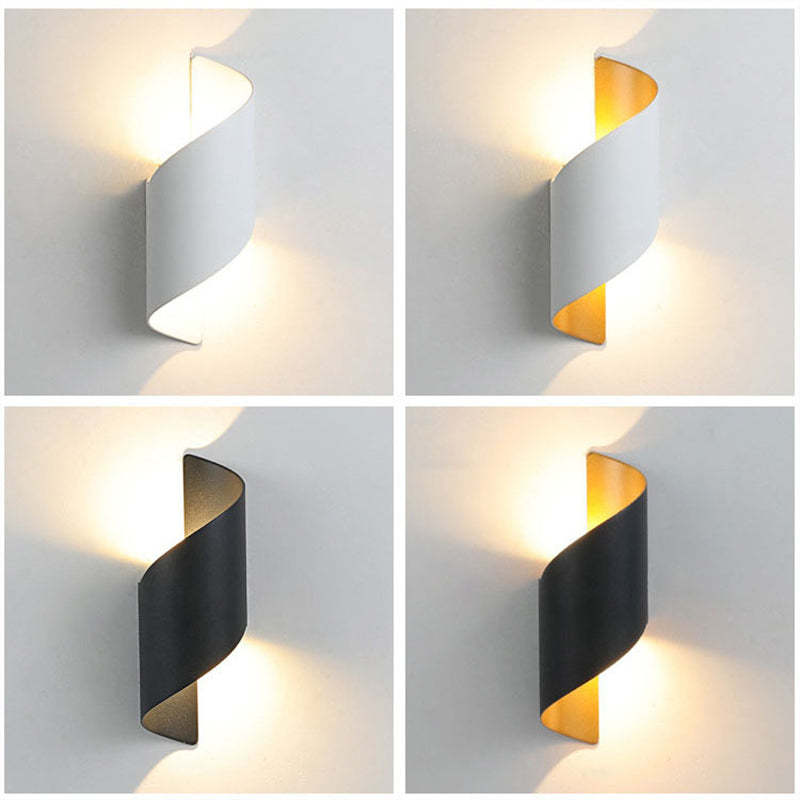 Spiral Minimalist Wall Sconce with integrated LED