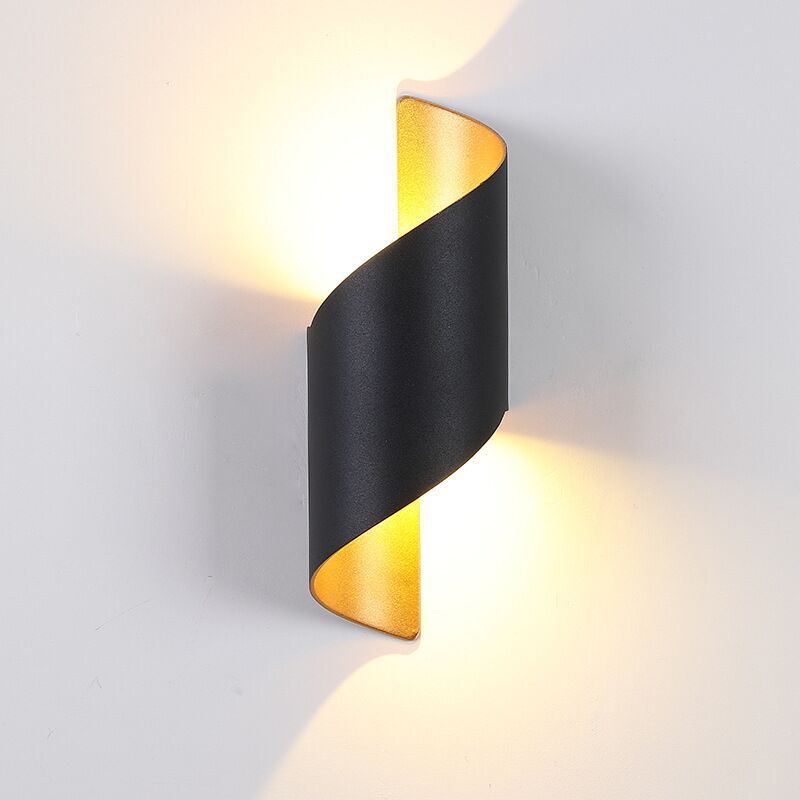 Spiral Minimalist Wall Sconce with integrated LED