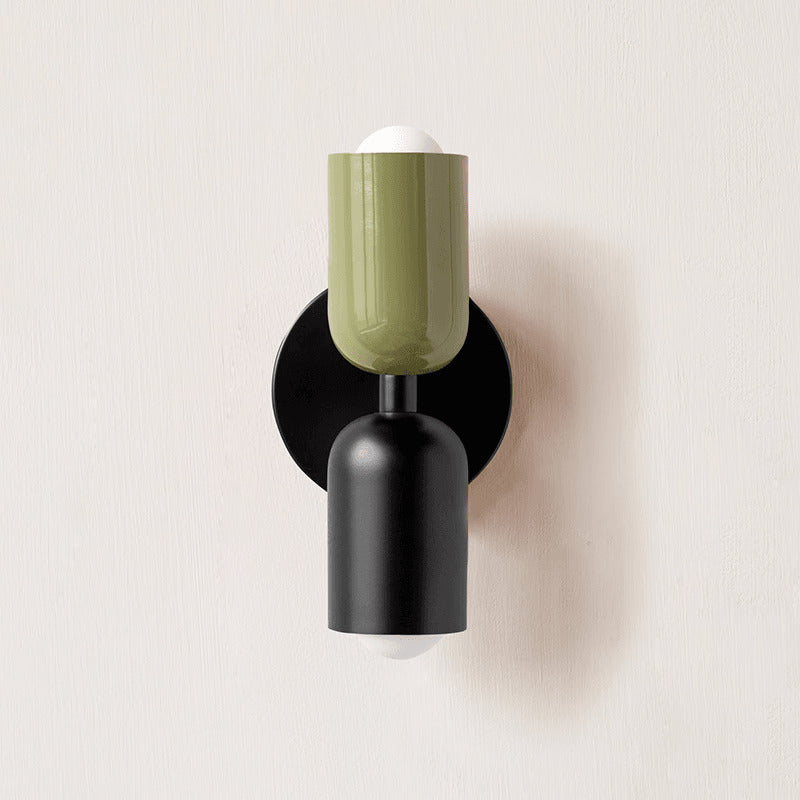 Contemporary Double-Head Wall Light – Vibrant Colors