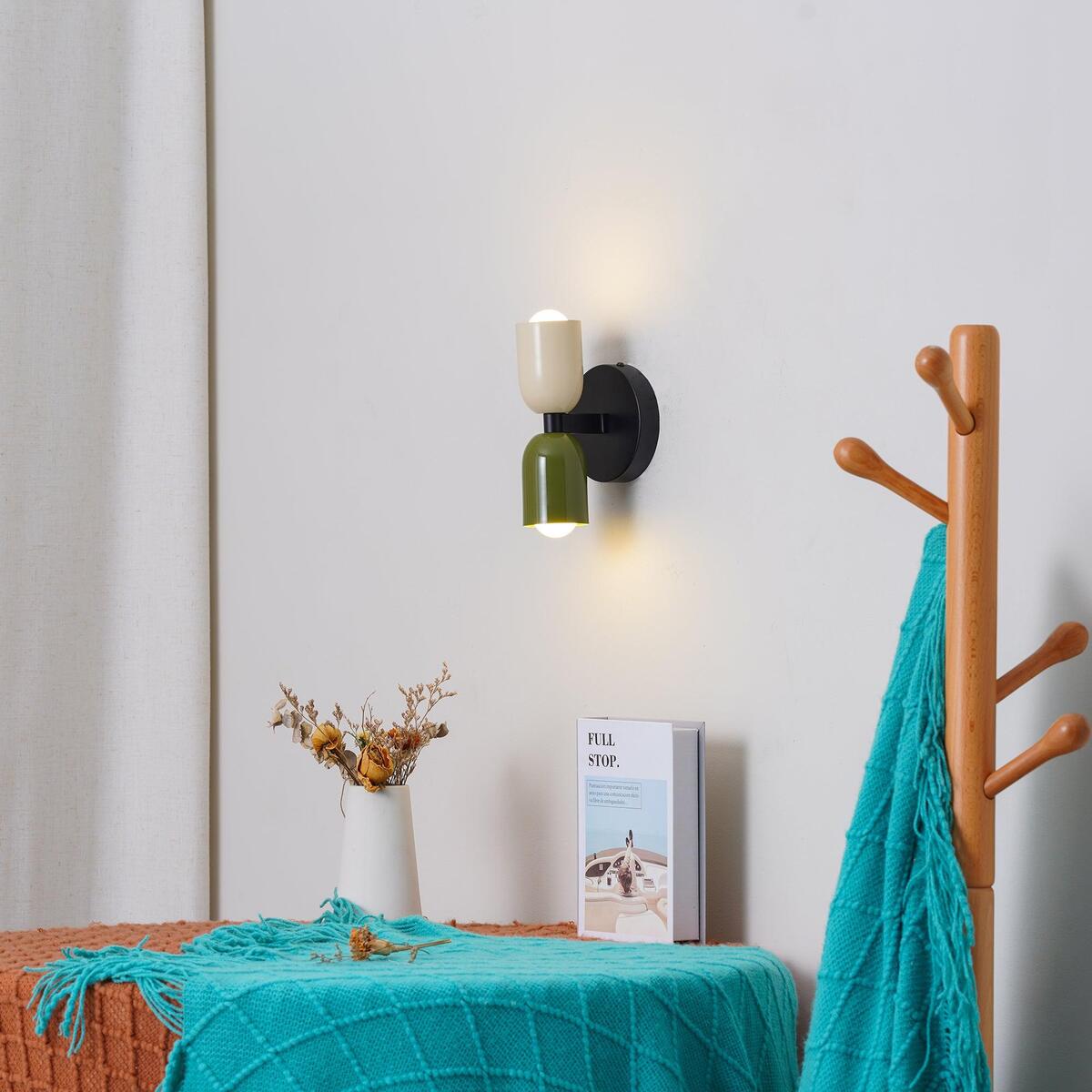 Contemporary Double-Head Wall Light – Vibrant Colors