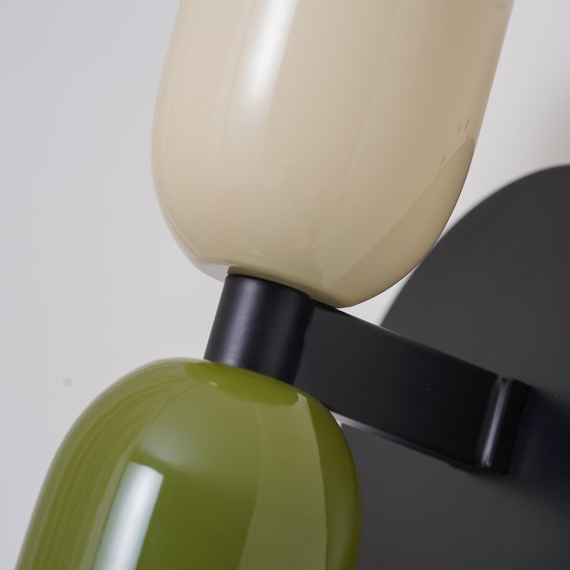 Contemporary Double-Head Wall Light – Vibrant Colors