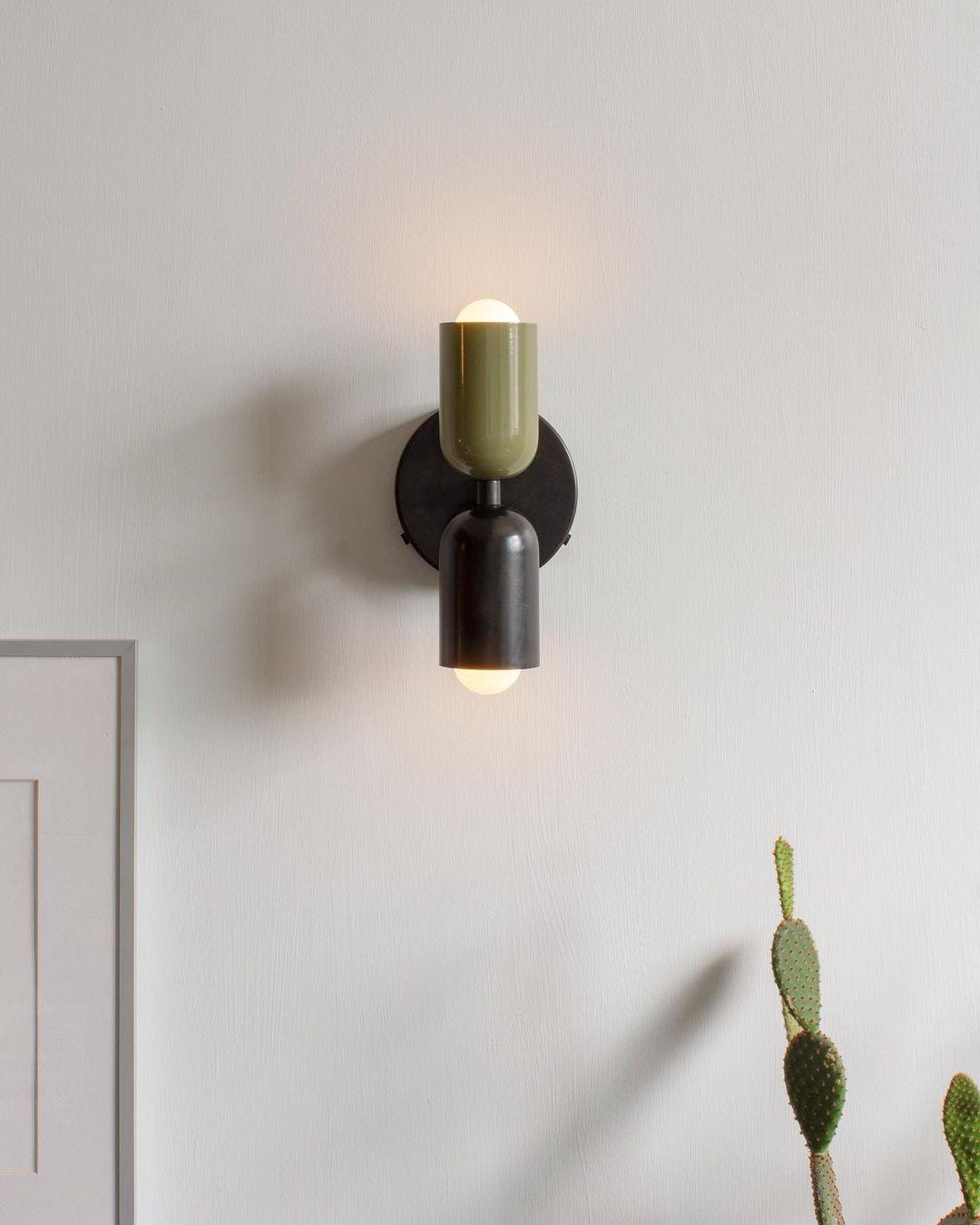 Contemporary Double-Head Wall Light – Vibrant Colors
