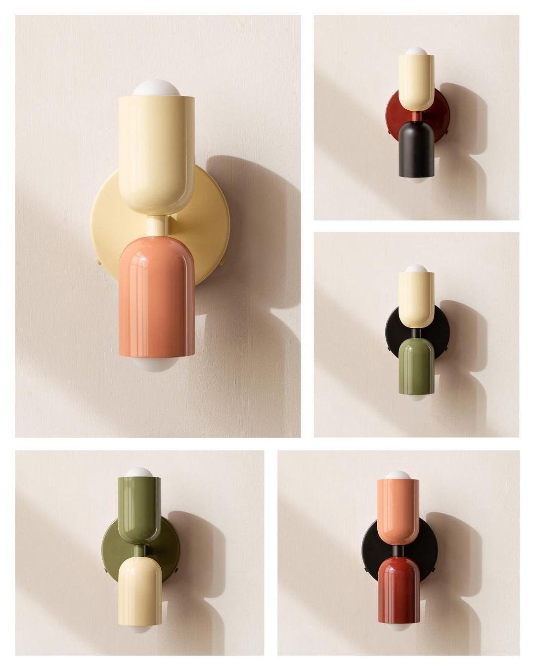 Contemporary Double-Head Wall Light – Vibrant Colors