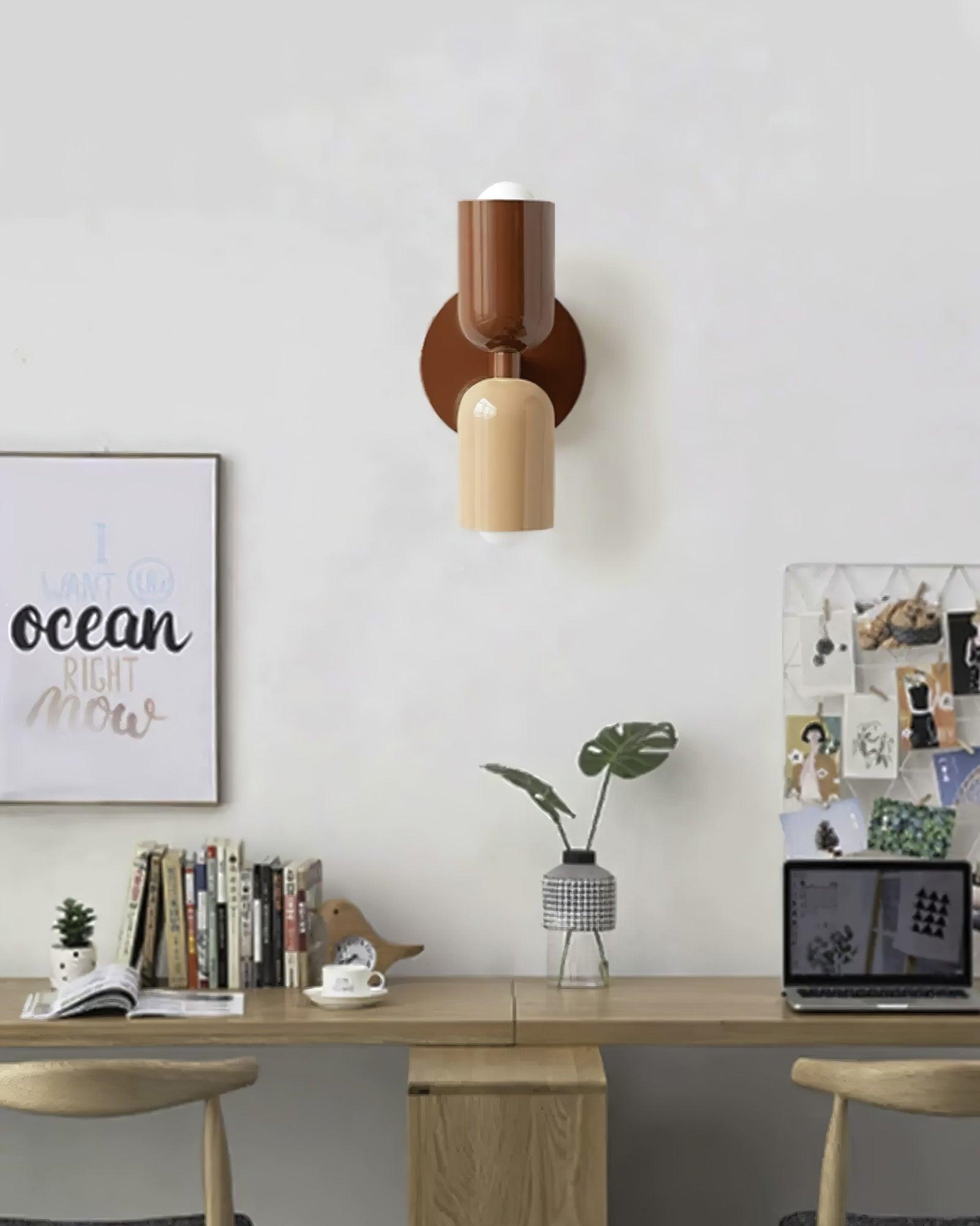 Contemporary Double-Head Wall Light – Vibrant Colors