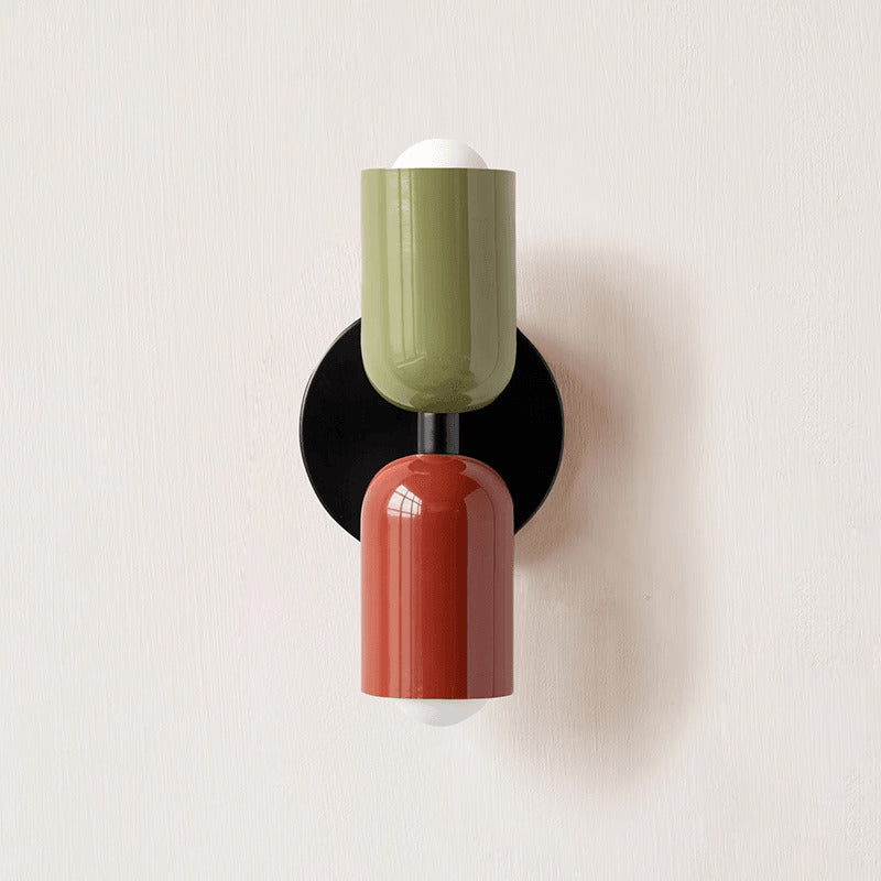 Contemporary Double-Head Wall Light – Vibrant Colors