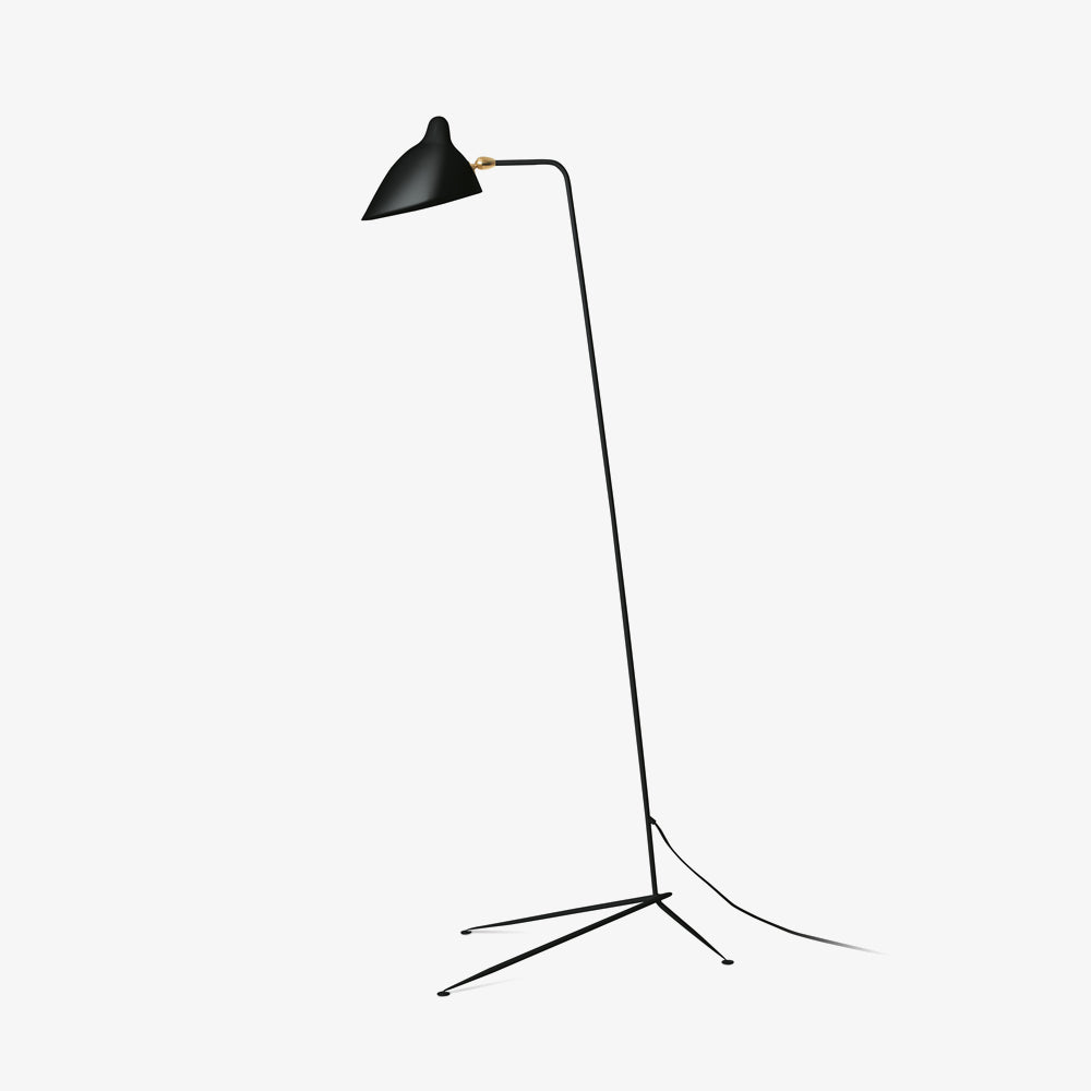 Minimalist Floor Lamp with Curved Cone Tripod