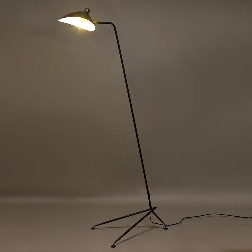 Minimalist Floor Lamp with Curved Cone Tripod