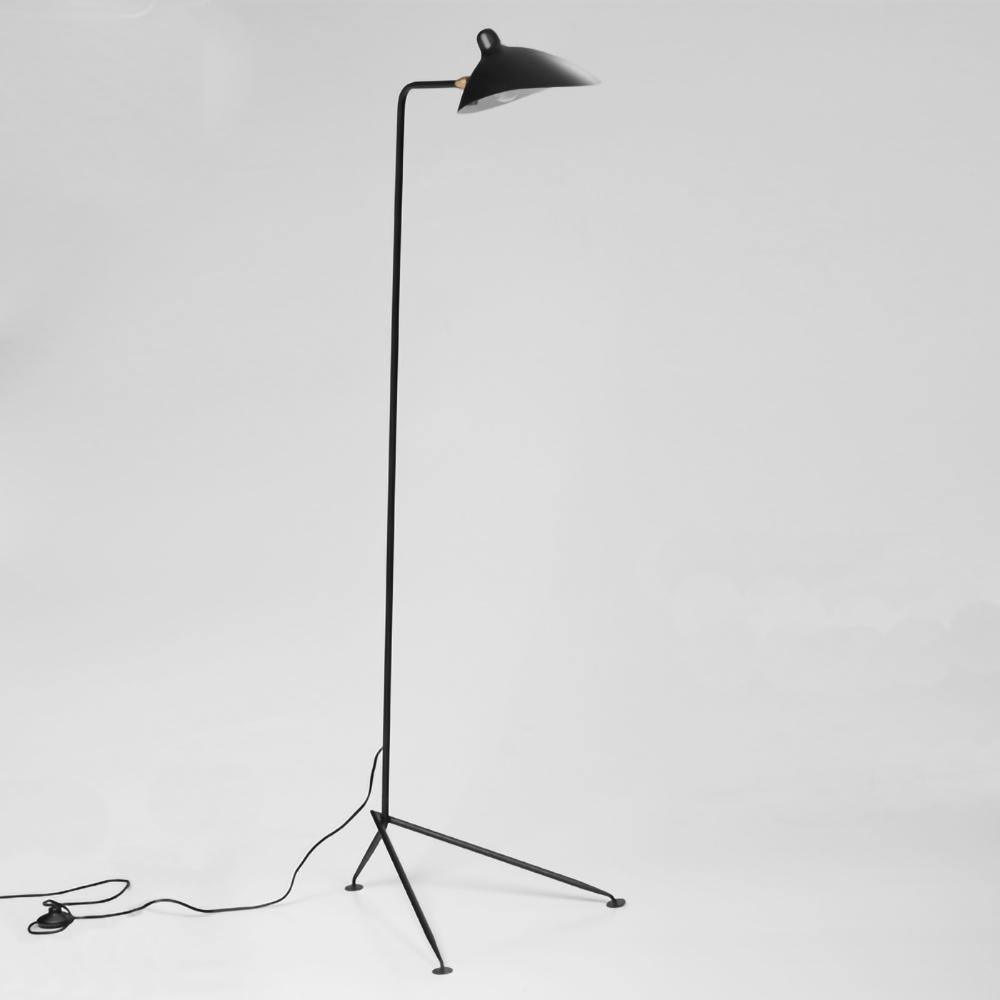 Minimalist Floor Lamp with Curved Cone Tripod